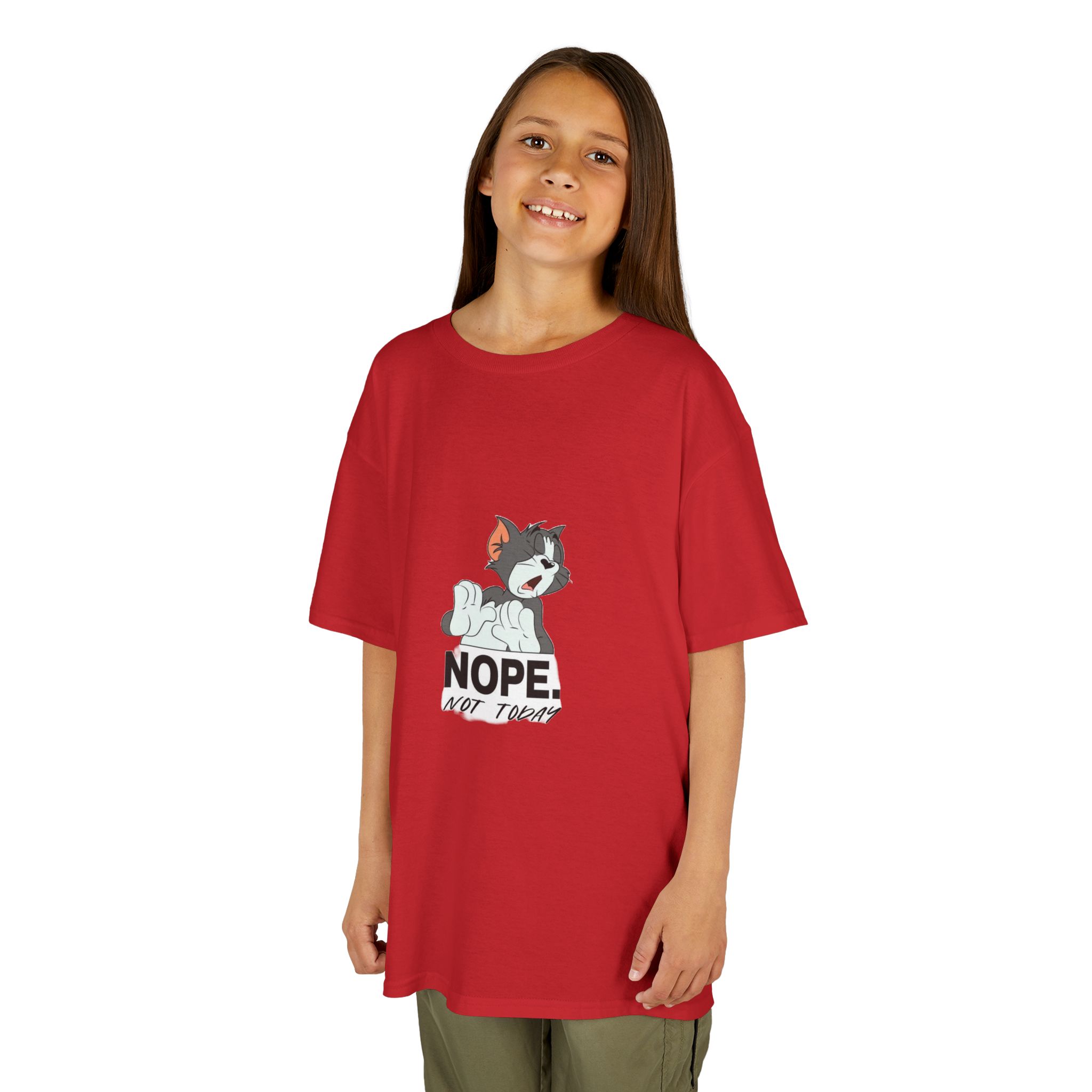 Funny Kids Tee - Cat Design, NOPE Not Today, Gift for Cat Lovers, Fun Everyday Wear, Birthday Gift, Unique Kids Clothing