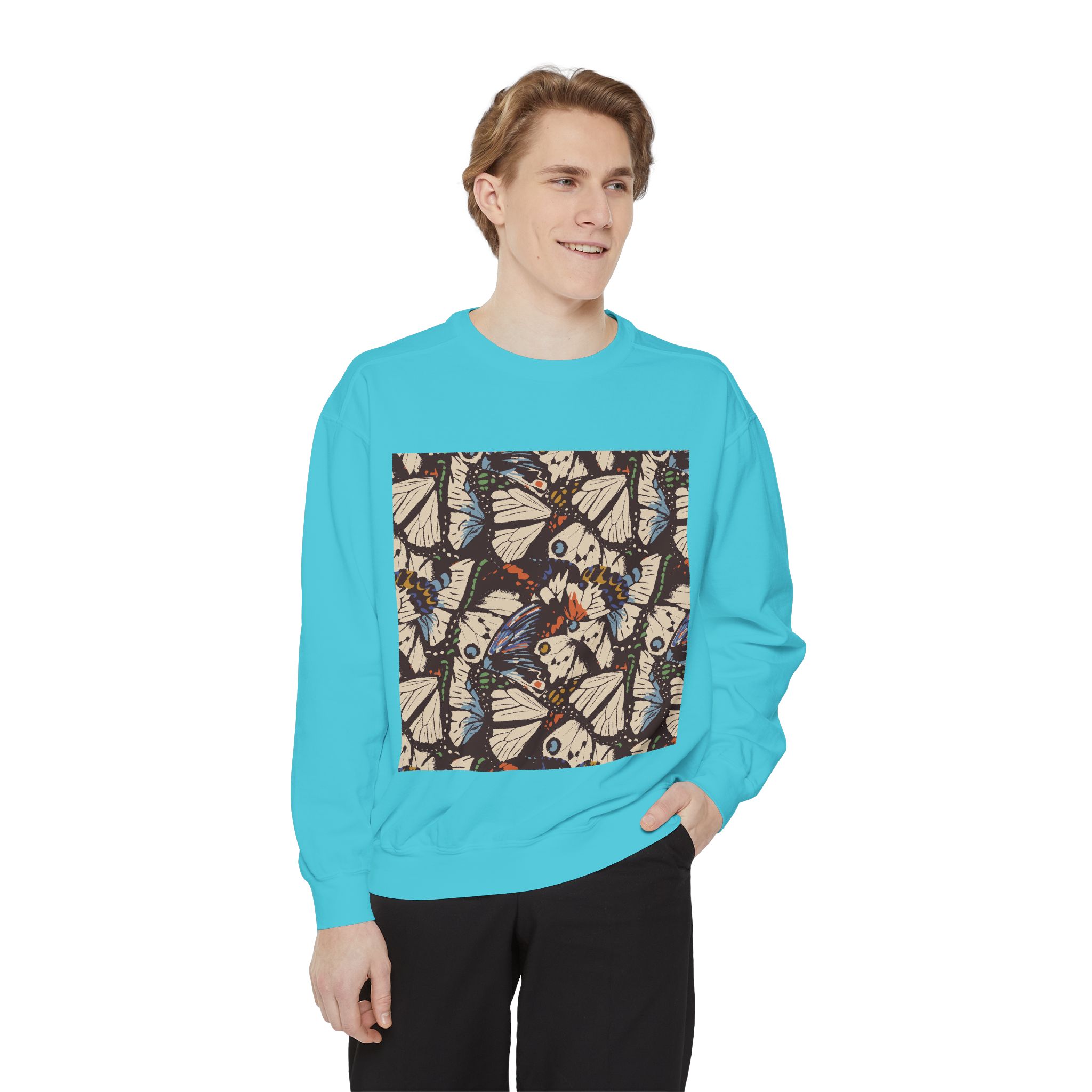 Butterfly Garden Sweatshirt for Nature Lovers | Cozy Unisex Apparel for Casual Outings Gift Fall Fashion Eco-Friendly Style
