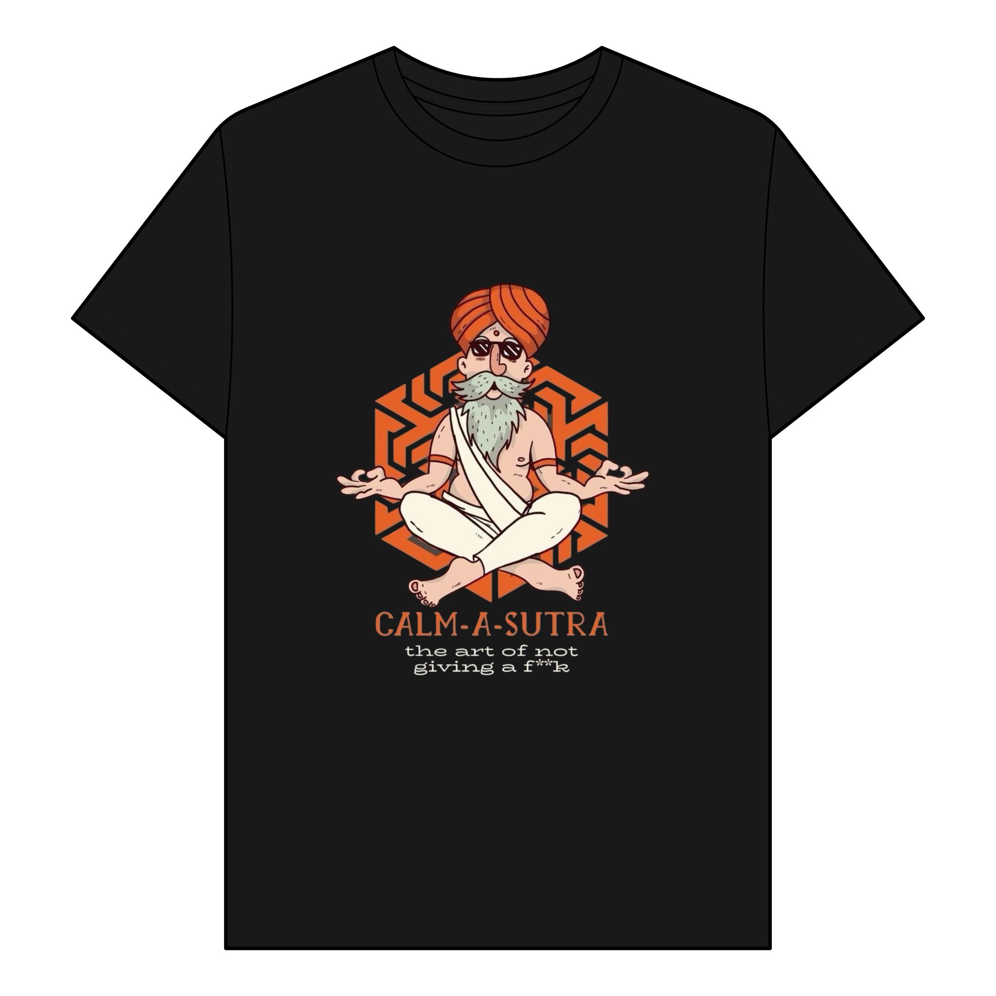 Calm-A-Sutra Unisex Organic T-Shirt, Mindfulness Tee, Relaxation Shirt, Gift for Yogis, Zen Apparel, Eco-Friendlywear