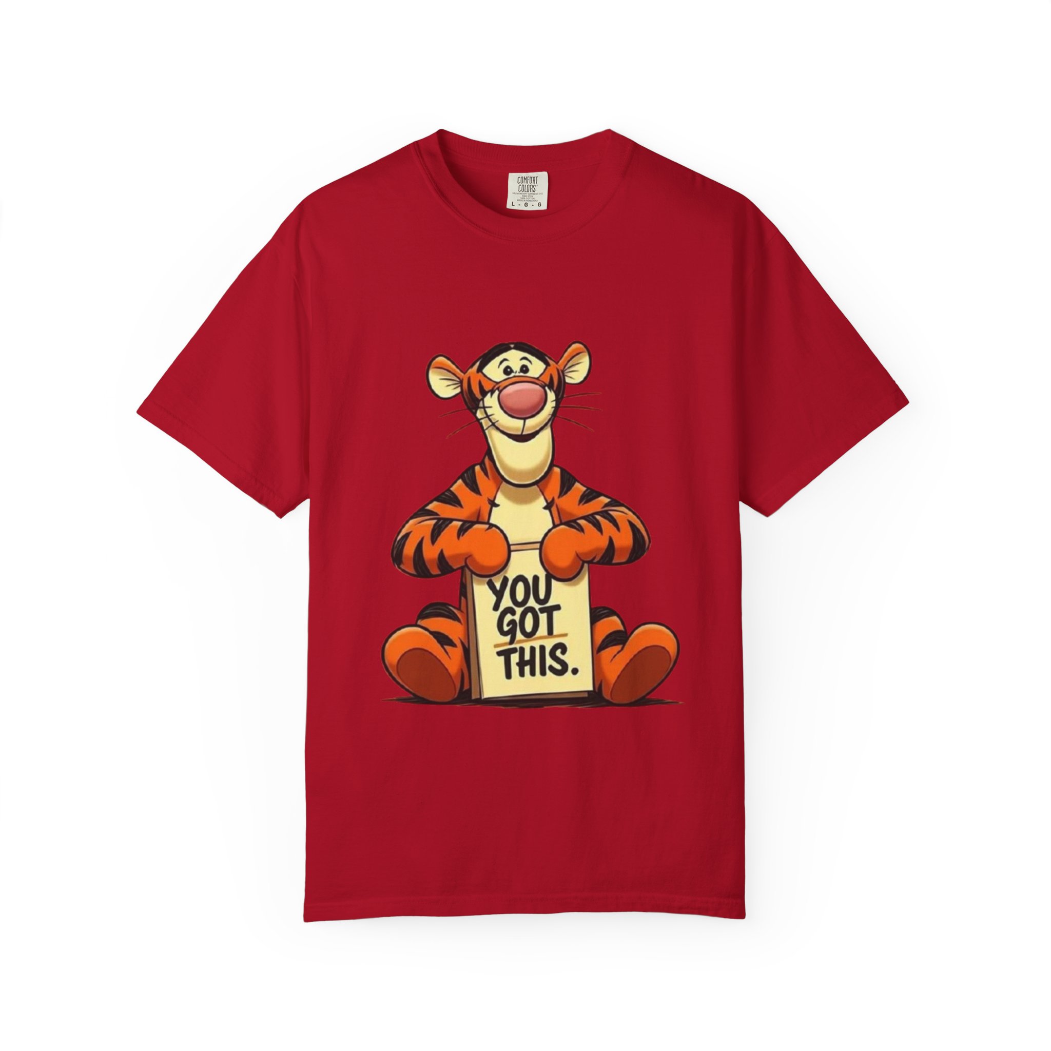 Motivational T-shirt with Tigger Design - Unisex Garment-Dyed Tee, Encouragement Shirt, Gift for Kids, Disney Fan Apparel, Birthday artful,