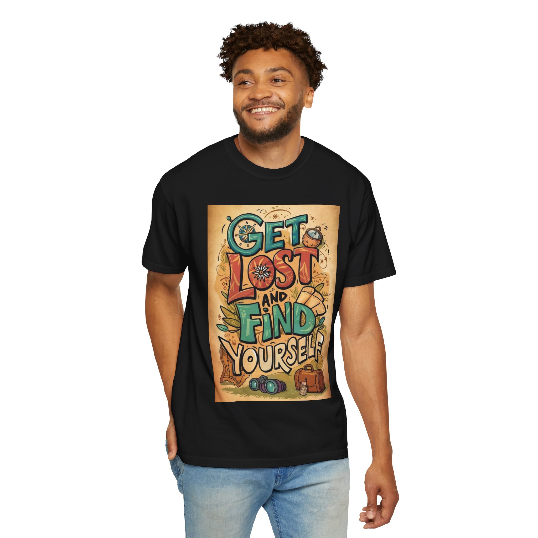 Get Lost and Find Yourself T-Shirt, Adventure ArtTee, Travel Shirt, Motivational Tee, Gift for Wanderers, Unisex Apparel